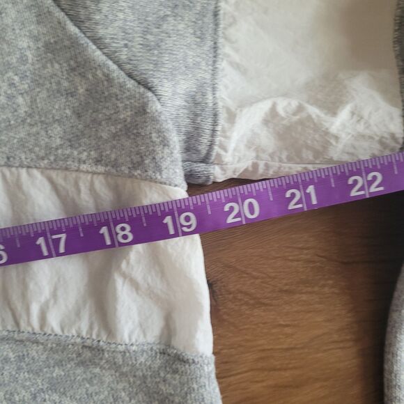 Victorias Secret Pink Sweater Small Knit Crop Gray 1/2 Zip Cinch Waist - Picture 14 of 15